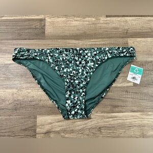 NWT Sunsets Woman’s Green Cheetah Catwalk Femme Fatale Hipster Bikini Bottom 16